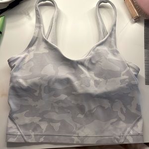 lululemon white camo align tank barely worn size 6